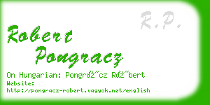 robert pongracz business card